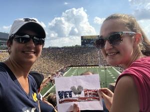 Michelle attended University of Michigan Wolverines vs. SMU Mustangs - NCAA Football on Sep 15th 2018 via VetTix 