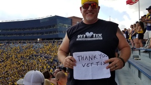 Greg attended University of Michigan Wolverines vs. SMU Mustangs - NCAA Football on Sep 15th 2018 via VetTix 