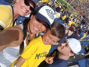 Hannah attended University of Michigan Wolverines vs. SMU Mustangs - NCAA Football on Sep 15th 2018 via VetTix 