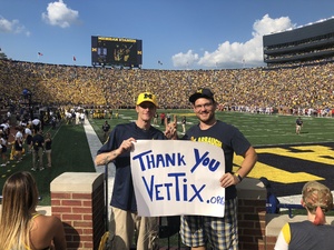Ward attended University of Michigan Wolverines vs. SMU Mustangs - NCAA Football on Sep 15th 2018 via VetTix 