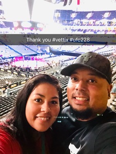 Ethan attended UFC 228 - Mixed Martial Arts on Sep 8th 2018 via VetTix 
