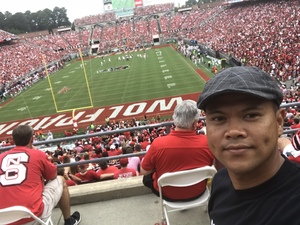 Alex attended NC State Wolfpack vs. Boston College - NCAA Football - Time Tba on Oct 6th 2018 via VetTix 