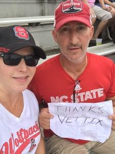 robert attended NC State Wolfpack vs. Boston College - NCAA Football - Time Tba on Oct 6th 2018 via VetTix 