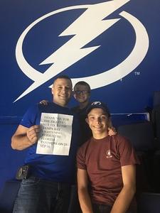 Peter attended Tampa Bay Lightning vs. Florida Panthers - NHL Preseason on Sep 25th 2018 via VetTix 