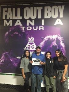 Frederick attended Fall Out Boys on Sep 28th 2018 via VetTix 