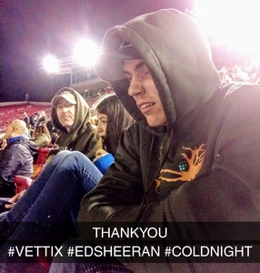 Joseph attended Ed Sheeran: 2018 North American Stadium Tour - Pop on Oct 13th 2018 via VetTix 