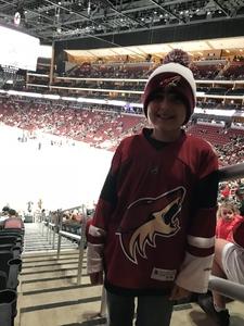 Megan attended Arizona Coyotes vs. Buffalo Sabres - NHL on Oct 13th 2018 via VetTix 