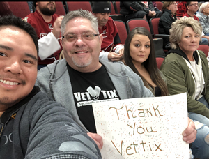 Brian attended Arizona Coyotes vs. Buffalo Sabres - NHL on Oct 13th 2018 via VetTix 