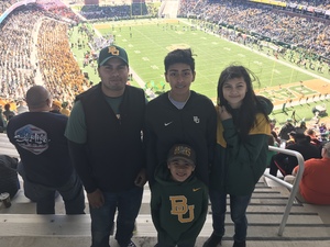 Juan attended Baylor vs. Oklahoma State - NCAA Football on Nov 3rd 2018 via VetTix 