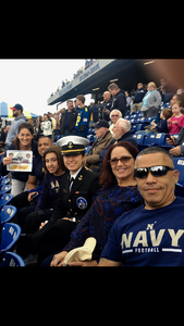 Eileen attended Navy Midshipmen vs. Houston Cougars - NCAA Football on Oct 20th 2018 via VetTix 