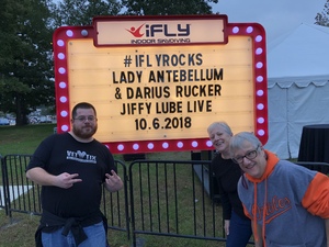 Jeff attended Wmzq Fall Fest Featuring Lady Antebellum and Darius Rucker - Country on Oct 6th 2018 via VetTix 