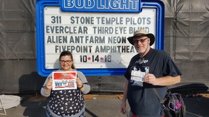 Jeff attended Jack's 13th Show with 311, Third Eye Blind, Stone Temple Pilots, Neon Trees, Everclear and Alien Ant Farm on Oct 14th 2018 via VetTix 
