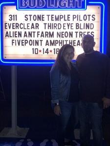 Ernesto attended Jack's 13th Show with 311, Third Eye Blind, Stone Temple Pilots, Neon Trees, Everclear and Alien Ant Farm on Oct 14th 2018 via VetTix 
