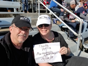 Neil and Mona attended 2018 Martinsville Speedway First Data 500 on Oct 28th 2018 via VetTix 