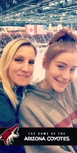 Crystal attended Arizona Coyotes vs. Vancouver Canucks - NHL on Oct 25th 2018 via VetTix 
