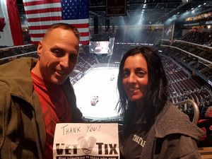 Tracy attended Arizona Coyotes vs. Vancouver Canucks - NHL on Oct 25th 2018 via VetTix 