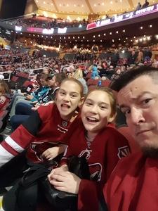 Jason attended Arizona Coyotes vs. Vancouver Canucks - NHL on Oct 25th 2018 via VetTix 