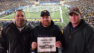 Bruce attended West Virginia Mountaineers vs. Baylor Bears - NCAA Football on Oct 25th 2018 via VetTix 