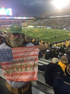 Kerry and wife attended West Virginia Mountaineers vs. Baylor Bears - NCAA Football on Oct 25th 2018 via VetTix 