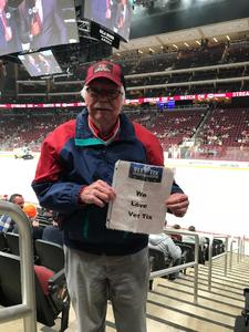 Larry attended Arizona Coyotes vs. Ottawa Senators - NHL on Oct 30th 2018 via VetTix 