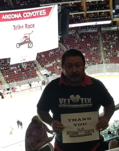Lorenzo attended Arizona Coyotes vs. Ottawa Senators - NHL on Oct 30th 2018 via VetTix 