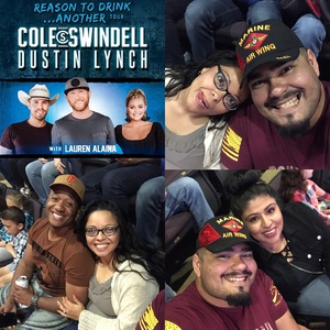 Abel attended Cole Swindell and Dustin Lynch: Reason to Drink Another Tour on Nov 2nd 2018 via VetTix 