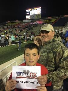 Anthony attended 2018 Dollar General Bowl - Sun Belt Conference vs. Mid-american Conference on Dec 22nd 2018 via VetTix 