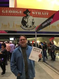 Jeff attended George Strait - Strait to Vegas on Feb 1st 2019 via VetTix 