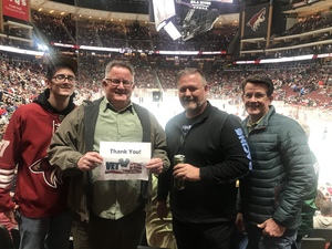 James attended Arizona Coyotes vs. Columbus Blue Jackets - NHL on Feb 7th 2019 via VetTix 