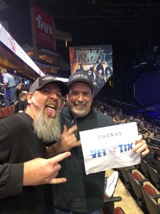 Ray attended Kiss: End of the Road World Tour on Feb 13th 2019 via VetTix 