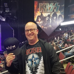 James attended Kiss: End of the Road World Tour on Feb 13th 2019 via VetTix 