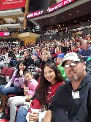 MiDoJo67 attended Arizona Coyotes vs. Los Angeles Kings - NHL on Apr 2nd 2019 via VetTix 