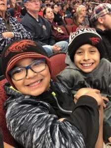 Anjelica  attended Arizona Coyotes vs. Los Angeles Kings - NHL on Apr 2nd 2019 via VetTix 