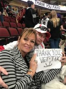 Lisa attended Arizona Coyotes vs. Los Angeles Kings - NHL on Apr 2nd 2019 via VetTix 
