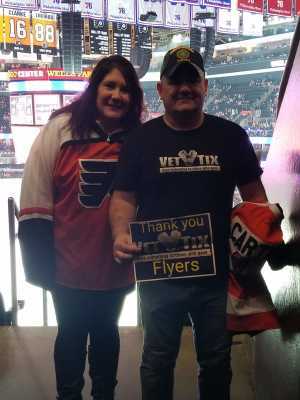 David Dudley Retired Army attended Philadelphia Flyers vs. Washington Capitals - NHL on Mar 6th 2019 via VetTix 