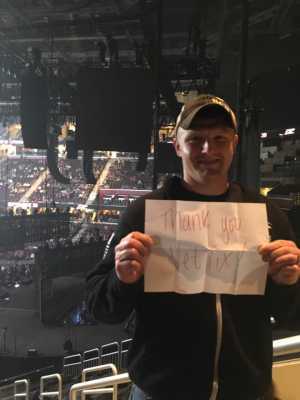 William attended Eric Church: Double Down Tour Friday Only on Apr 19th 2019 via VetTix 