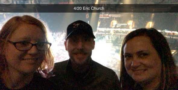 Sarah Anne attended Eric Church: Double Down Tour - Saturday Only on Apr 20th 2019 via VetTix 