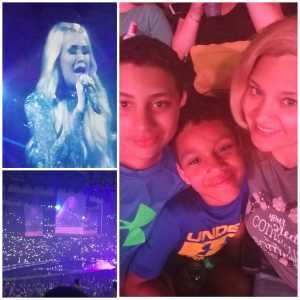 Janeth attended Carrie Underwood: the Cry Pretty Tour 360 - Standing Room Only on May 1st 2019 via VetTix 