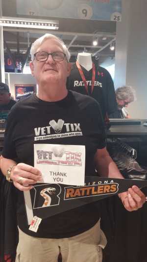 Daniel attended Arizona Rattlers vs. Nebraska Danger - IFL on May 4th 2019 via VetTix 