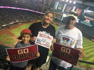 Melissa attended Arizona Diamondbacks vs. Atlanta Braves - MLB on May 12th 2019 via VetTix 