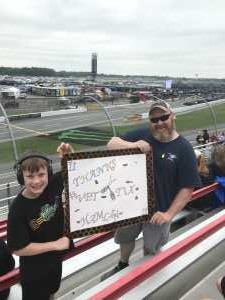 Patrick attended Firekeepers Casino 400 - Monster Energy NASCAR Cup Series on Jun 9th 2019 via VetTix 