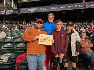 Cameron attended Colorado Rockies vs. San Diego Padres - MLB on May 10th 2019 via VetTix 
