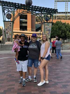 Christine attended Colorado Rockies vs. Arizona Diamondbacks - MLB on May 29th 2019 via VetTix 