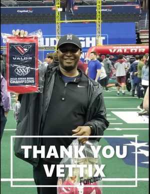 Dexter attended Washington Valor vs. Atlantic City Blackjacks - Arena Football Leauge AFL on May 11th 2019 via VetTix 
