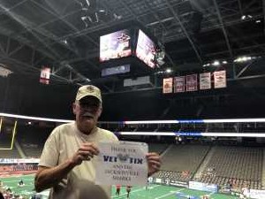 Raymond attended Jacksonville Sharks vs. Carolina Cobras - AFL on May 11th 2019 via VetTix 