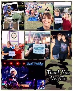 Tisa attended Brad Paisley Tour 2019 - Country on May 31st 2019 via VetTix 