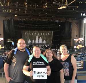 Kelly attended Brad Paisley Tour 2019 - Country on May 31st 2019 via VetTix 