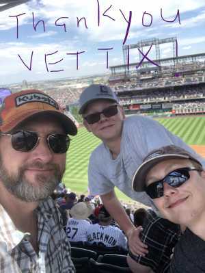 Shane attended Colorado Rockies vs. San Diego Padres - MLB on Jun 16th 2019 via VetTix 