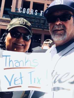 Liza V attended Colorado Rockies vs. San Diego Padres - MLB on Jun 16th 2019 via VetTix 