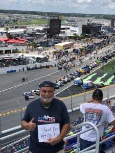 Kenneth attended Coke Zero Sugar 400 - Monster Energy NASCAR Cup Series on Jul 6th 2019 via VetTix 